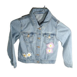 Wonder Nation Embroidered  Denim Jacket Size 5T Blue